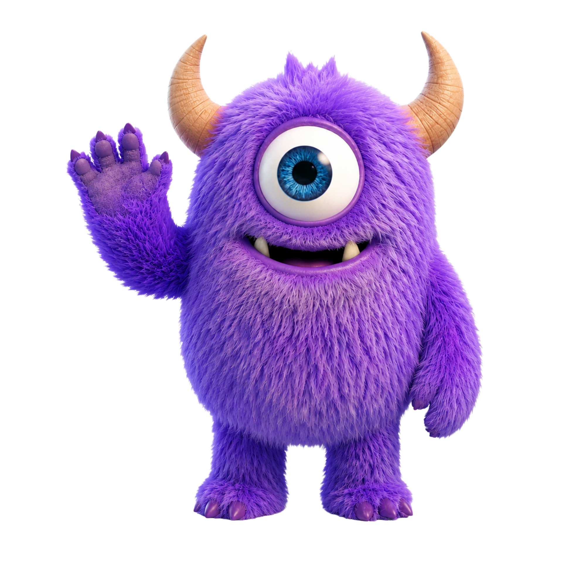 El monstruito de Renta un Amigo saludando